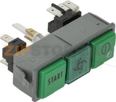 БЛОК 2 КНОПКИ 1 ЛАМПА, ЗЕЛЕНЫЙ 