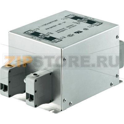 Фильтр 25 А, 1 фаза, 300, 520 В/AC, 130x93x76 мм, 1 шт Schaffner FN2410H-25-33 