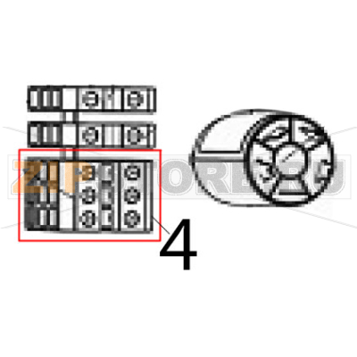 Morsetto 3P, 16 mm, passante universale Silanos NE1300 Morsetto 3P, 16 mm, passante universale Silanos NE1300Запчасть на деталировке под номером: 4