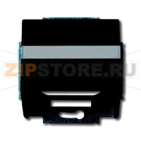 Накладка с суппортом для коммуникационных разъёмов и цоколей, чёрная ABB 1817.96
