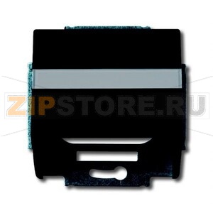 Накладка с суппортом для коммуникационных разъёмов и цоколей, чёрная ABB 1817.96 