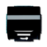 Накладка с суппортом для коммуникационных разъёмов и цоколей, чёрная ABB 1817.96