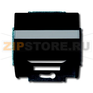 Накладка с суппортом для коммуникационных разъёмов и цоколей, чёрная ABB 1817.96 