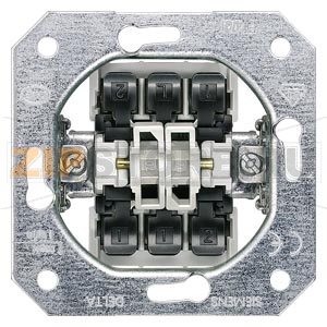 DELTA ВЫКЛЮЧАТЕЛЬ ЭЛЕКТРО-МЕХАНИЧ. ЧАСТЬ ДЛЯ МОНТАЖА ПОД ШТУКАТУРКУ 10А 250В 2 КЛАВИШИ ДЛЯ ВКЛ/ВЫКЛ ИЗ 2-Х МЕСТ БЕЗ ЛАПОК Siemens 5TA2118-0KK 