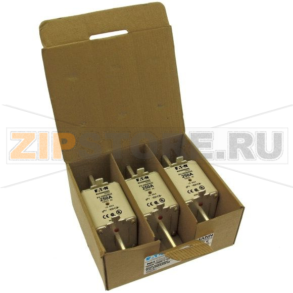 Предохранитель, 250 A, DC 1000 В, 50 кА, NH2, gPV, UL PV, UL, IEC Eaton FUSE 250A 1000V DC PV SIZE 