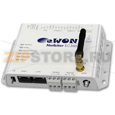 Шлюз 12 В/DC, 24 В/DC, 48 В/DC, LAN, RS-232, RS-485, 3G, GPS EWON EasyConnect EC350 
