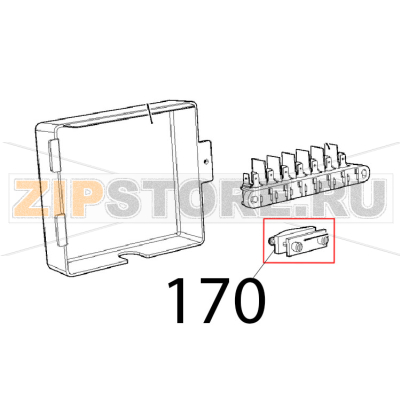 Wire clamp FV 268 RO, fixing SCR Unox XVC 205E Wire clamp FV 268 RO, fixing SCR Unox XVC 205EЗапчасть на деталировке под номером: 170