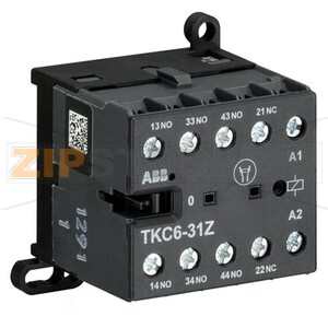 Миниконтактор TКC6-31Z, 3 А, 400 В, AC3, катушка: 77-143 В/DC ABB GJH1213061R6312 
