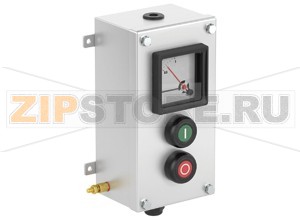 Модуль управления Control Unit Ex e, Stainless Steel, Ammeter with Pushbuttons LCS9.WBAASA.PGMX.PRMX.B.1 Pepperl+Fuchs Electrical specificationsOperating voltage250 V max.Operating current16 A max.Terminal capacity2.5 mm2Functionammeter 1 AColorredRated operating voltage690 V ACRated operating current1 ALabelingscale 0 ... 1 / 5 AFunction 2pushbuttonColorgreenContact configuration1x NO / 1x NCUsage categoryAC12 - 12 ... 250 V AC - 16 AAC15 - 12 ... 250 V AC - 10 ADC13 - 12 ... 110 V DC - 1 ADC13 - 12 ... 24 V DC - 1ANumber of poles2LabelingIFunction 3pushbuttonColorredContact configuration1x NO / 1x NCUsage categoryAC12 - 12 ... 250 V AC - 16 AAC15 - 12 ... 250 V AC - 10 ADC13 - 12 ... 110 V DC - 1 ADC13 - 12 ... 24 V DC - 1ANumber of poles2LabelingOMechanical specificationsHeight220 mm (A)Width116 mm (B)Depth85.5 mm (C)External dimension100 mm with operators (C1) 92.2 mm with screws (C2) 145 mm with mounting brackets (K)Fixing holes distance, height161 mm (G)Fixing holes distance, width130 mm (H)Enclosure coverfully detachableCover fixingM6 stainless steel hexagon head screwsFixing holes diameter6.1 mm (J)Degree of protectionIP66Cable entryNumber of cable entries1 x M20 in face A fitted with polyamide Ex e stopping plug1x M20 in face B fitted with polyamide Ex e cable glandDefined entry areaface A and face BMaterialEnclosure1.5 mm 316L, (1.4404) stainless steelFinishelectropolishedSealone piece closed cell neopreneMass3.5 kgMountingmouting brackets with 6.1 mm screw holesGroundingM6 internal/external brass grounding boltAmbient conditionsAmbient temperature-40 ... 55 °C (-40 ... 131 °F) @ T4 -40 ... 40 °C (-40 ... 104 °F) @ T6 Data for application in connection with hazardous areasEU-Type Examination CertificateSIRA 13ATEX3059XMarking II 2 GD Ex de IIC T6 Gb, Ex tb IIIC T80°C Db Ex de IIC T4 Gb, Ex tb IIIC T130°C DbInternational approvalsIECEx approvalIECEx SIR 13.0021EAC approvalTC RU C-DE.GB06.B.00567ConformityDegree of protectionEN 60529General informationSupplementary informationEC-Type Examination Certificate, Statement of Conformity, Declaration of Conformity, Attestation of Conformity and instructions have to be observed where applicable. For information see www.pepperl-fuchs.com.AccessoriesOptional accessoriesEngraved traffolyte tag labelEngraved AISI 316L stainless steel tag labelColor in-fill stainless steel tag label