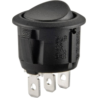 Переключатель клавишный 250 В/AC, 6 A, 1 x вкл/вкл TRU Components R13-112C B/B