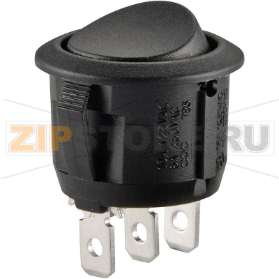 Переключатель клавишный 250 В/AC, 6 A, 1 x вкл/вкл TRU Components R13-112C B/B 