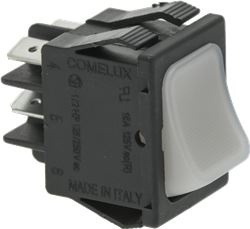 БЕЛЫЙ ДВУПОЛЮСНЫЙ ПЕРЕКЛЮЧАТЕЛЬ 16A 250В 