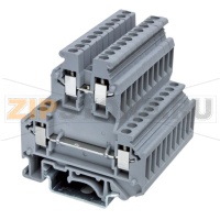 Клемма проходная, универсальная, 2 уровня, серая CHIKU RUKK 3