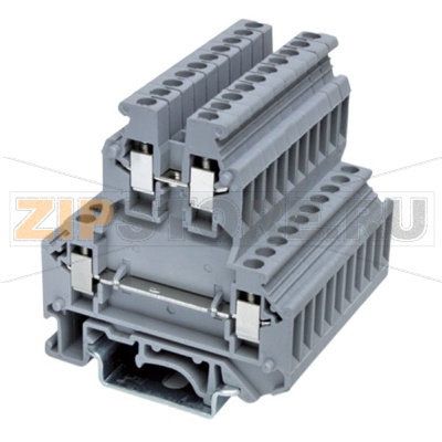 Клемма проходная, универсальная, 2 уровня, серая CHIKU RUKK 3 