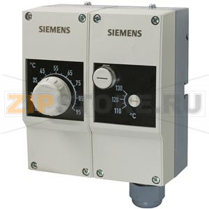 RAZ-ST.030FP-J - Контроллер температуры / ограничивающий термостат, TR 15...95 &amp;#176;C / STB 110&amp;#176;C, двойная защитная гильза 100 мм; две капиллярных трубки по 700 мм Siemens RAZ-ST.030FP-J 