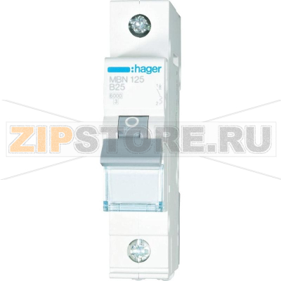 Выключатель автоматический 1-полюсной, 25 А, 1 шт Hager MBN125 