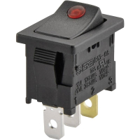Переключатель клавишный 250 В/AC, 6 А, 1 x выкл/вкл TRU Components TC-R13-66B2-02
