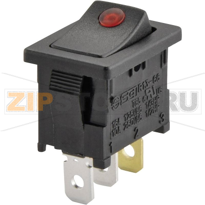 Переключатель клавишный 250 В/AC, 6 А, 1 x выкл/вкл TRU Components TC-R13-66B2-02 
