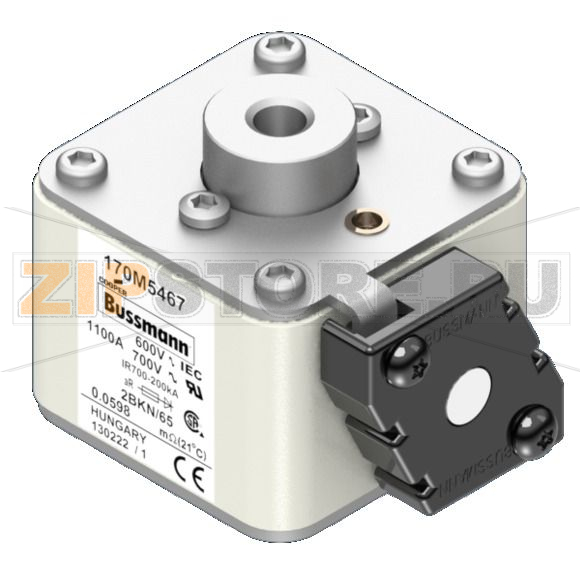 Предохранитель, 1100 A, AC 600 В, 200 кА, size 2, aR, IEC UL Eaton FUSE 1100A 600V 2BKN/65 AR UC 