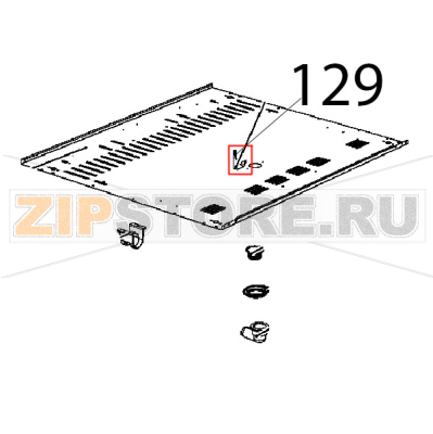 ST. Steel muffle front corner Unox XB 895 ST. Steel muffle front corner Unox XB 895Запчасть на деталировке под номером: 129