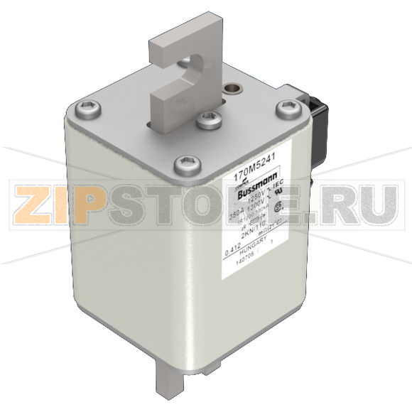 Предохранитель, 350 A, AC 1250 В, 100 кА, size 2, 61x77x138 мм, aR, DIN, IEC Eaton FUSE 350A 12 