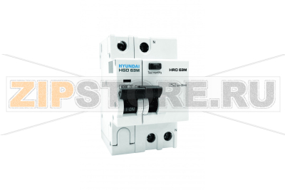 Выключатель автоматический дифференциального тока 20 А, 30 мА, 2 полюса, тип: A Hyundai Electric HRO63M2PG4C0000C00020FC 
