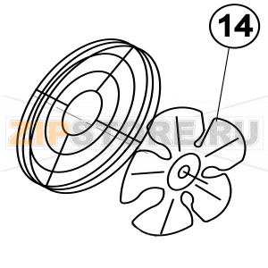 Крыльчатка вентилятора 275 / 34° Brema C 300 Крыльчатка вентилятора 275 / 34° для льдогенератора Brema C 300Запчасть только для версии с воздушным охлаждениемЗапчасть на деталировке под номером: 14Название запчасти Brema на английском языке: Suction fan 275 / 34° C 300.