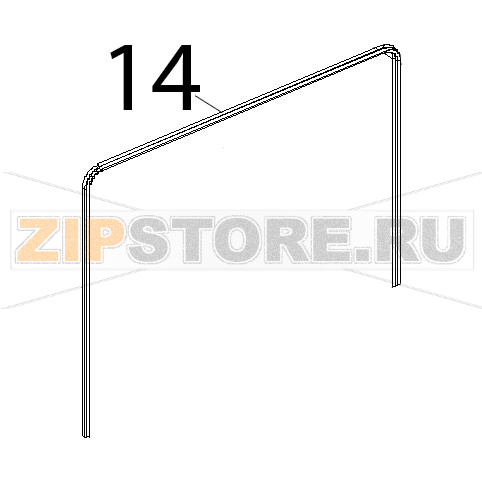 Уплотнение двери Unox XL 404 Уплотнение двери шкафа расстоечного Unox XL 404Запчасть на деталировке под номером: 14