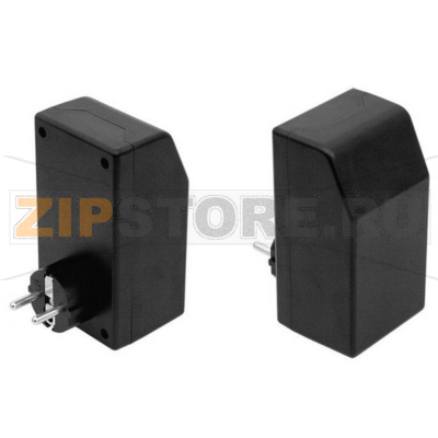 Корпус с вилкой 121x66x55 мм, пластиковый, черный, 1 шт TRU Components TC-SG 1021 SW203 