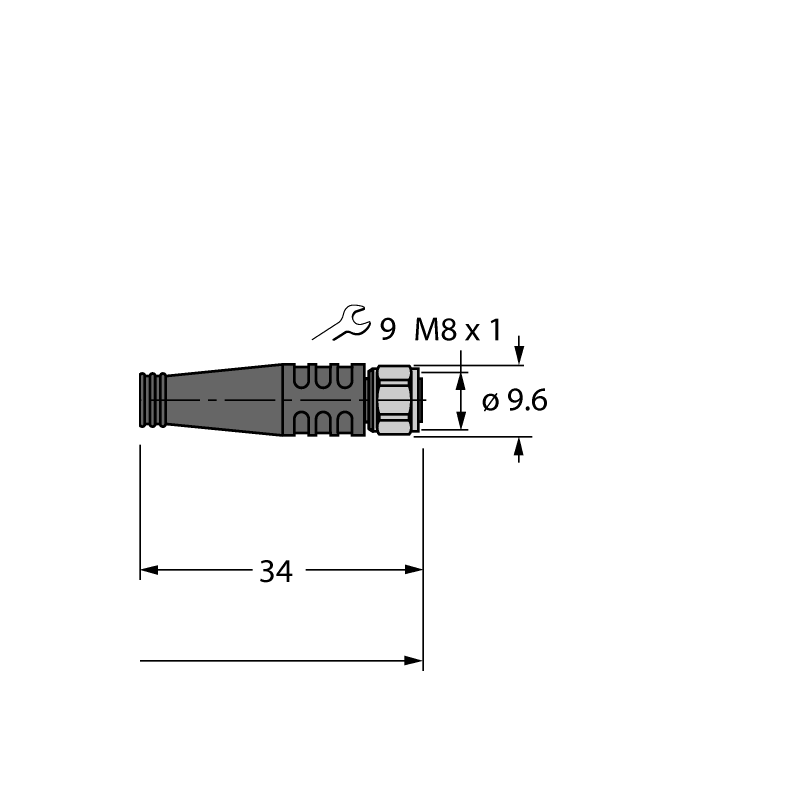 Кабель PP-EPDM Turck PKGV3M-50-PKGV3M/TFW 