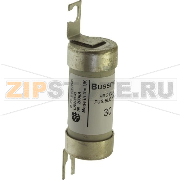 Предохранитель, 30 A, AC 600 В, 200 кА, HRCI-MISC Type K, 24x86 мм, CSA Eaton C.S.A. FUSE FM1 CL' 