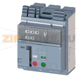 fixed-mounted molded case circuit breaker frame 1600; with RTC and 4AUX trip alarm switch S24; Icu "H" Icu=85kA @ 415V, 3-pole ETU350, LSI, In=1000A rotary coding switch Ir=400...1000A Isd=1...10xIn, Ii=1.5...15xIn N conductor protec. adjustable opt. w. e 