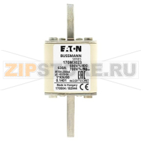 Предохранитель, 630 A, AC 690 В, 200 кА, DIN 1, 45x45x104 мм, aR, DIN, IEC Eaton FUSE 630A 690V