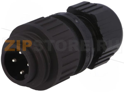 Разъем круглый 400 В, 16 А, 3+PE, IP67, 4 контакта Hirschmann CA 3 LS 