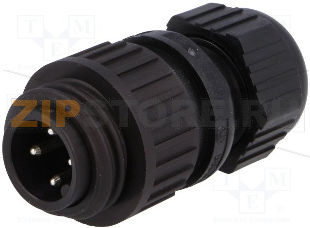 Разъем круглый 400 В, 16 А, 3+PE, IP67, 4 контакта Hirschmann CA 3 LS 
