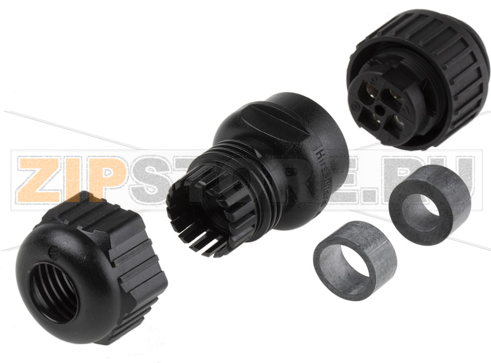 Разъем круглый 400 В, 16 А, 3+PE, IP67, 4 контакта Hirschmann CA 3 LS 