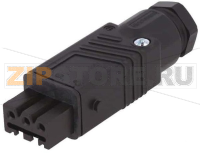 Разъем прямоугольный 16 А, IP54, 3 контакта Hirschmann STAK 3 N BLACK 