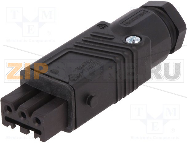 Разъем прямоугольный 16 А, IP54, 3 контакта Hirschmann STAK 3 N BLACK 