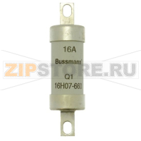 Предохранитель, 16 A, AC 660 В, DC 250 В, 80 кА, BS88/A2, 22x82 мм, gL/gG, BS Eaton 16AMP 660V ac