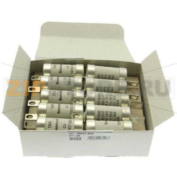 Предохранитель, 16 A, AC 660 В, DC 250 В, 80 кА, BS88/A2, 22x82 мм, gL/gG, BS Eaton 16AMP 660V ac 