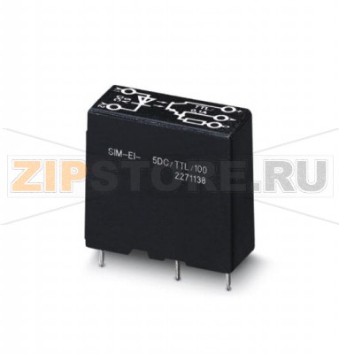 Полупроводниковое реле ввода Phoenix Contact SIM-EI-220DC/TTL/100 с защитной схемой во входной и выходной цепи, вход: 220 В пост.тока, выход: логический уровень TTL, макс. 100 мА.Минимальный заказ: 10 шт.Упаковка: 10 шт.