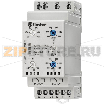 Реле контроля фаз 415 - 380 V (AC) Finder 70.42.8.400.2032 