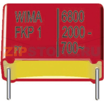 Конденсатор тонкопленочный 220 пФ, 63 В/DC, 10 %, 2.5 мм, 4.6x2.5x7 мм Wima FKP0С002200B00KF00 