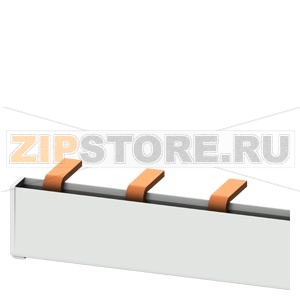 1-фазн. шина на 12 модулей 32А для клемм 6кв.mm (для 5TE8 1+2,5TE4 8,5TE5 8, 5TE7 1+2+3,5TE4 7,5TE5 7,5TT55) Siemens 5TE9100 
