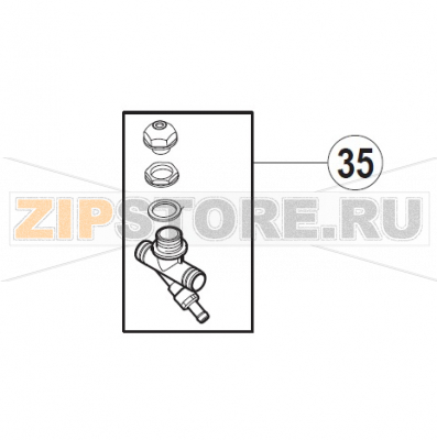 Non return valve Hobart UXT-10A                                    Non return valve Hobart UXT-10AЗапчасть на сборочном чертеже под номером: 35Название запчасти на немецком языке языке: Non return valve Hobart UXT-10A