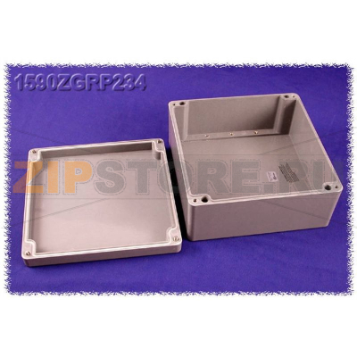 Корпус 255x250x120 мм, материал: пластик, серый, 1 шт Hammond 1590ZGRP234 