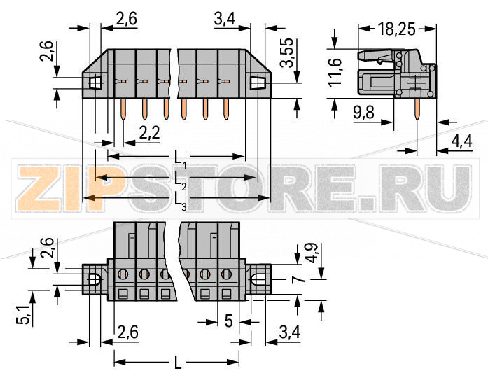 MCS MIDI Classic Розетка под пайку THT; 0.6 x 1.0 mm solder pin; угловые; зажимное кольцо; Шаг контактов 5 мм; 22-пол.; серые Wago 232-252/031-000 Встроенные тестовые порты для тестовых штекеров O 2 ммДля соединений "провод-провод" и "плата-провод"Выходы под печатные платы с защитой от касанияЛегко идентифицируемые входы и выходы печатной платыВозможны варианты кодировки...