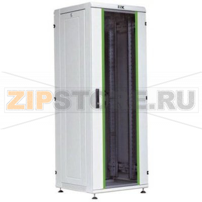 ITK Шкаф сетевой 19&quot; LINEA N 42U 600х800 мм стеклянная передняя дверь серый в комплекте 