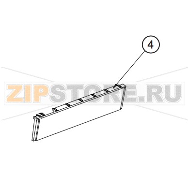 Передняя панель Datamax E-4203 Передняя панель Datamax E-4203Запчасть на  сборочном чертеже под номером: 4Название запчасти Datamax на английском языке: Front Fascia