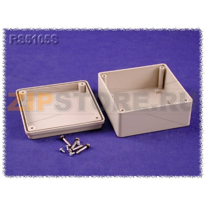 Корпус 105x105x55 мм, материал: пластик, серый, 1 шт Hammond RS5105S 